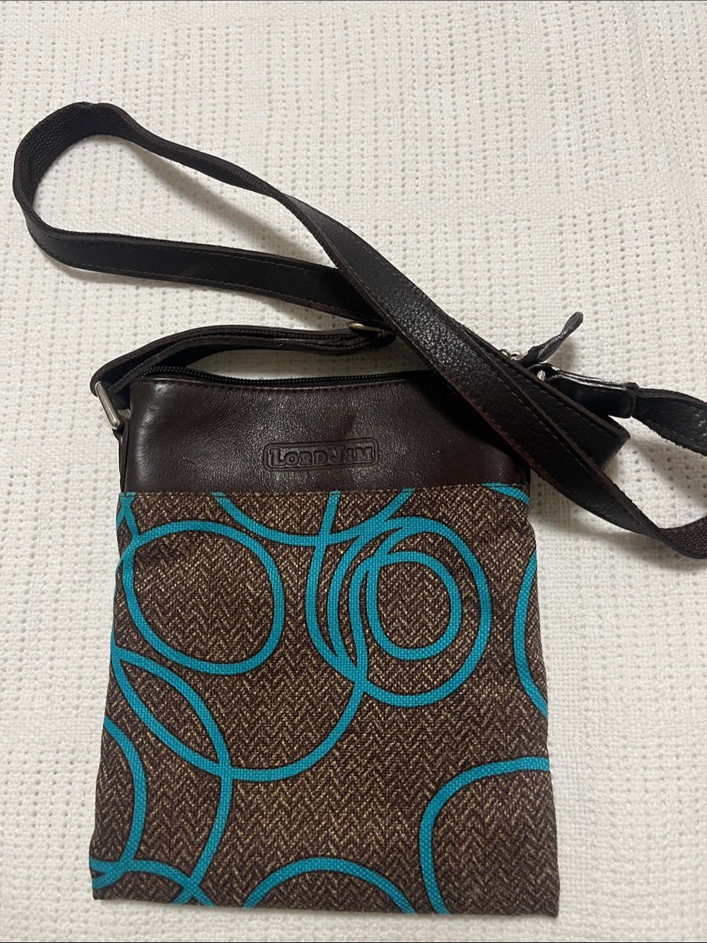 Brown & Teal Crossbody Bag